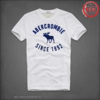 heren abercrombie korte tees since 1892 moose logo wit blauw Prijs Laag qnnmk774